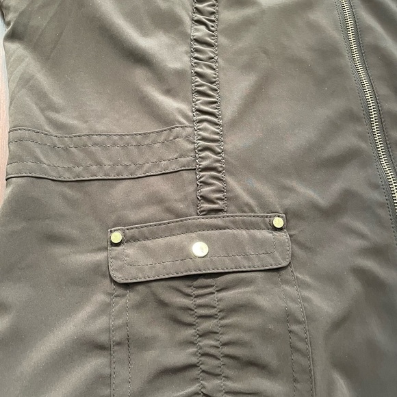 Zenergy by Chico’s women’s Zebra animal print Brown Utility Jacket Size 3 - Picture 3 of 9